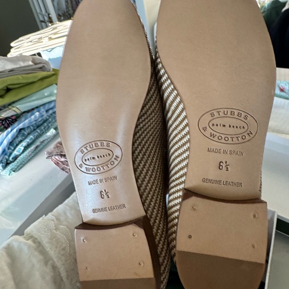 Stubbs & Wootton Straw Cream Raffia Loafer - Picture 5 of 5